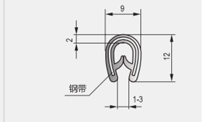 PVC Trim Strip MF-026 12mm x 9 mm