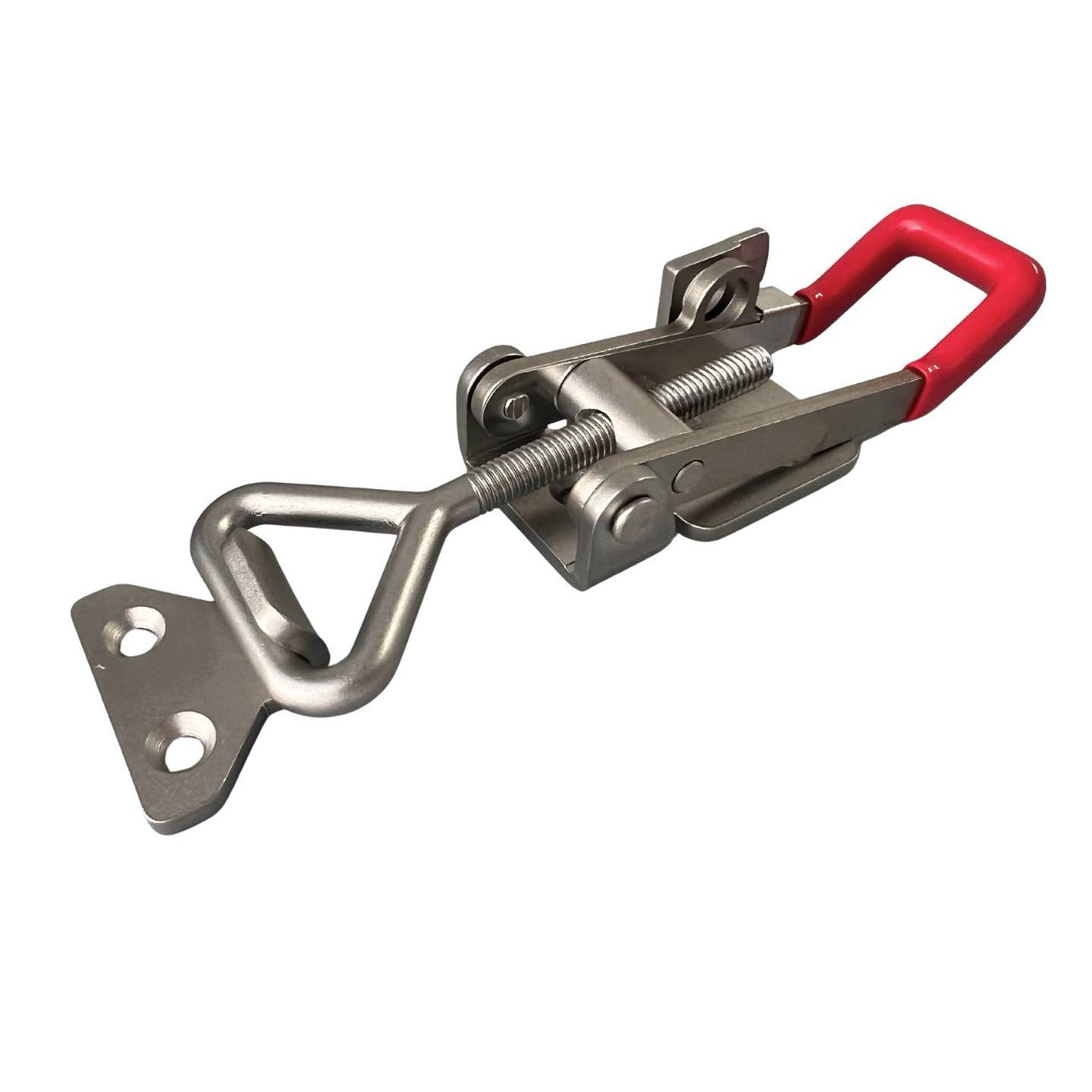 Large Over Centre Latch with Safety Catch - Stainless Steel