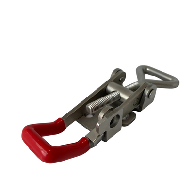 Large Over Centre Latch with Safety Catch - Stainless Steel