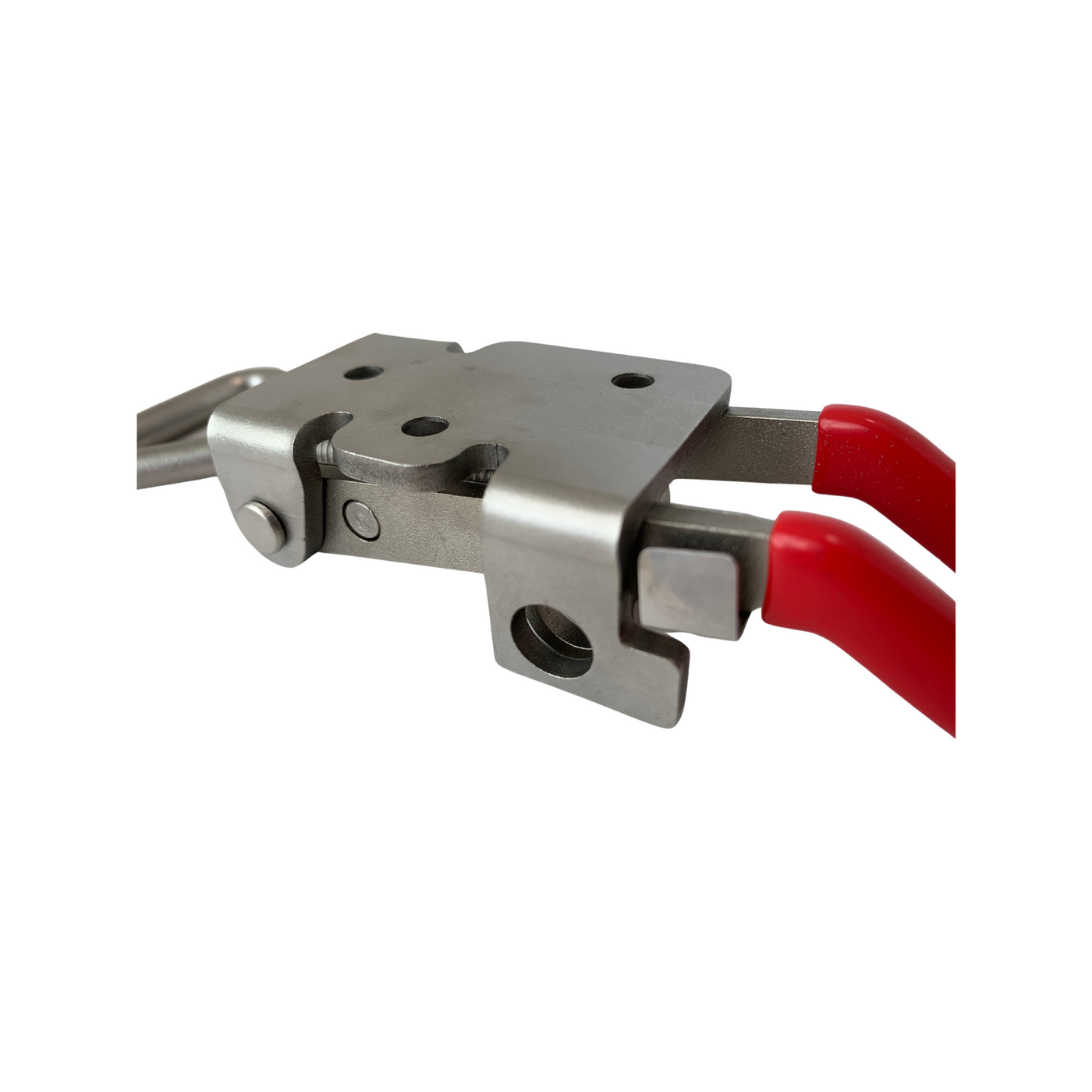 Large Over Centre Latch with Safety Catch - Stainless Steel