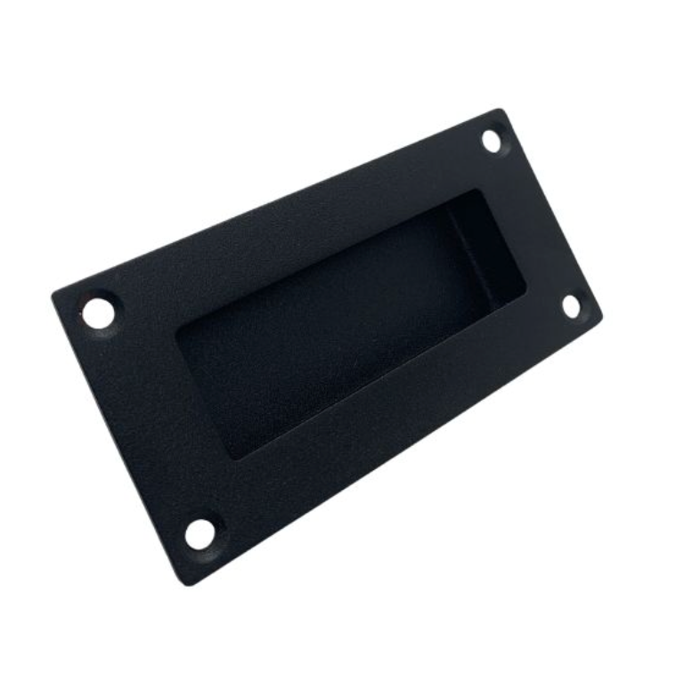 Recessed Drawer Handle - Stainless Steel - Black Texture