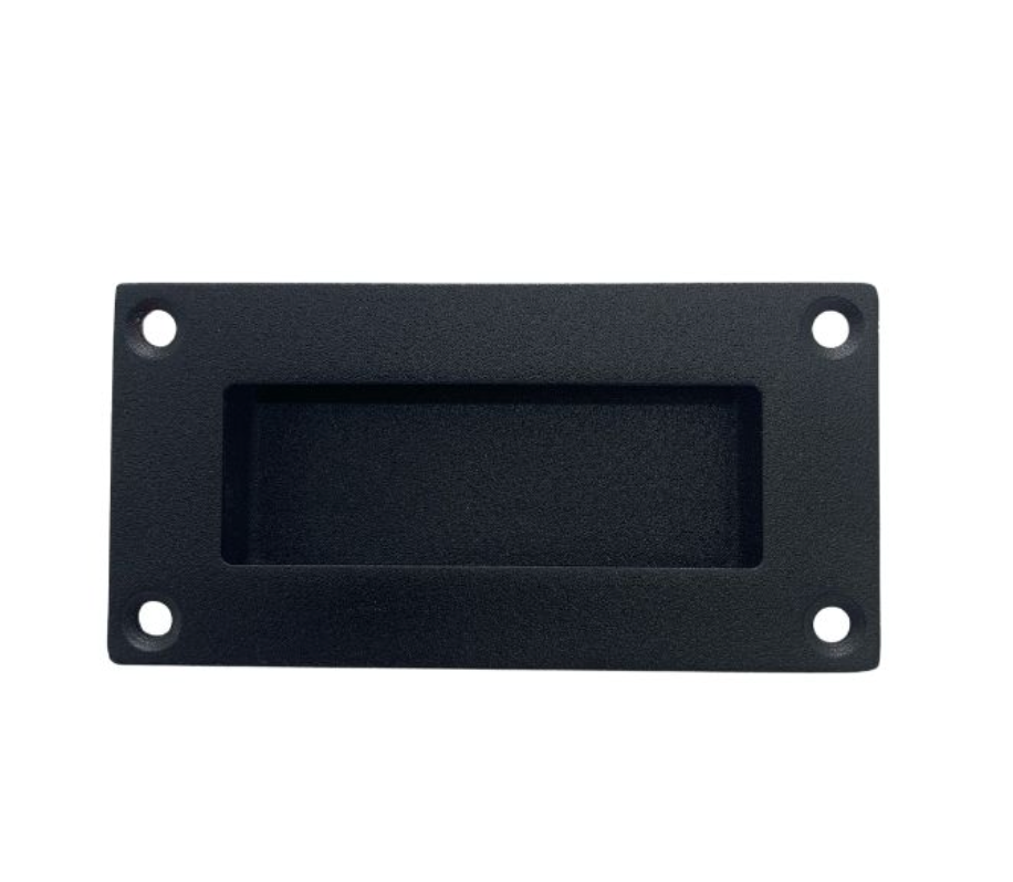 Recessed Drawer Handle - Stainless Steel - Black Texture