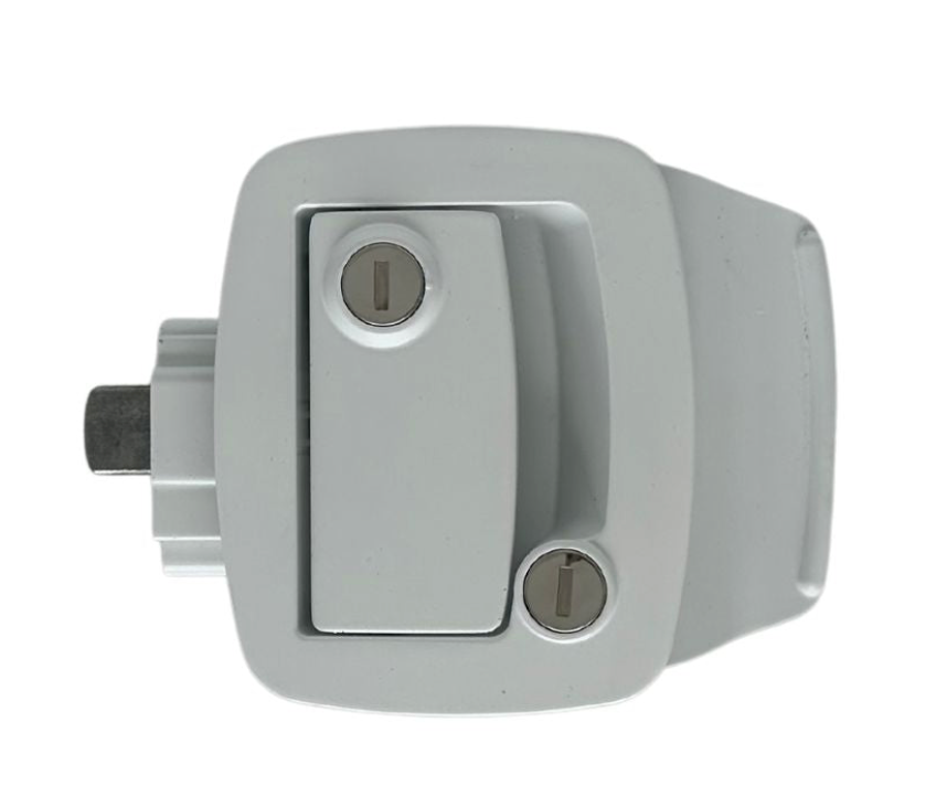 RV Caravan Entry Door Latch /Lock - White