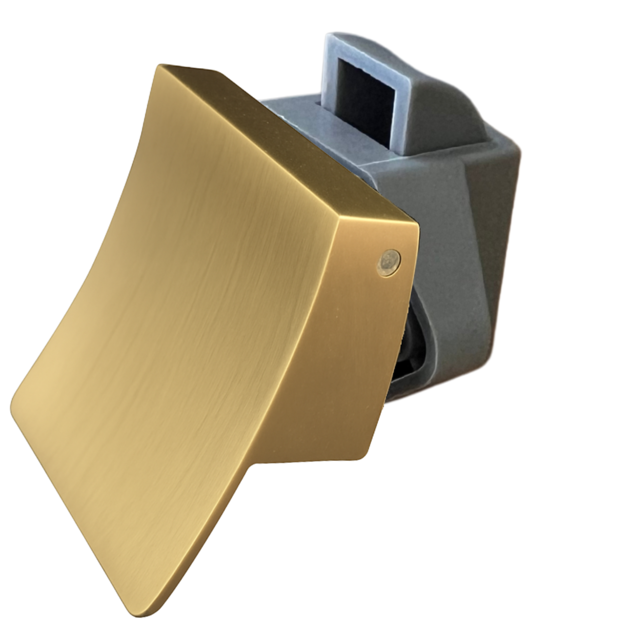 Square Caravan Cabinet Pull Latch - Brushed Gold
