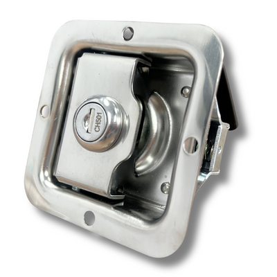Small Recessed Paddle Lock 82x82mm - Stainless Steel
