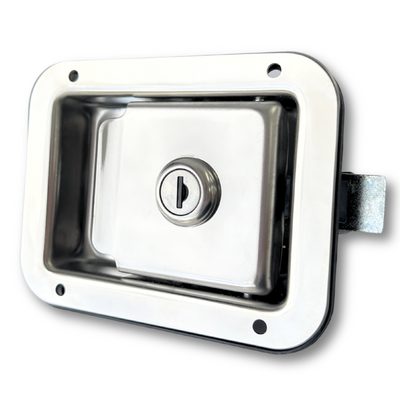 Recessed Paddle Lock 120x92mm - Stainless Steel