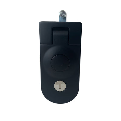 Round Compression Latch with Lock - Black