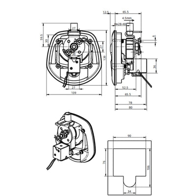 Power Whale Tail Lock with Built-in Lock Actuator