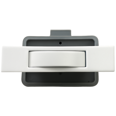 Rectangle Caravan Cabinet Push Button Latch - Satin White
