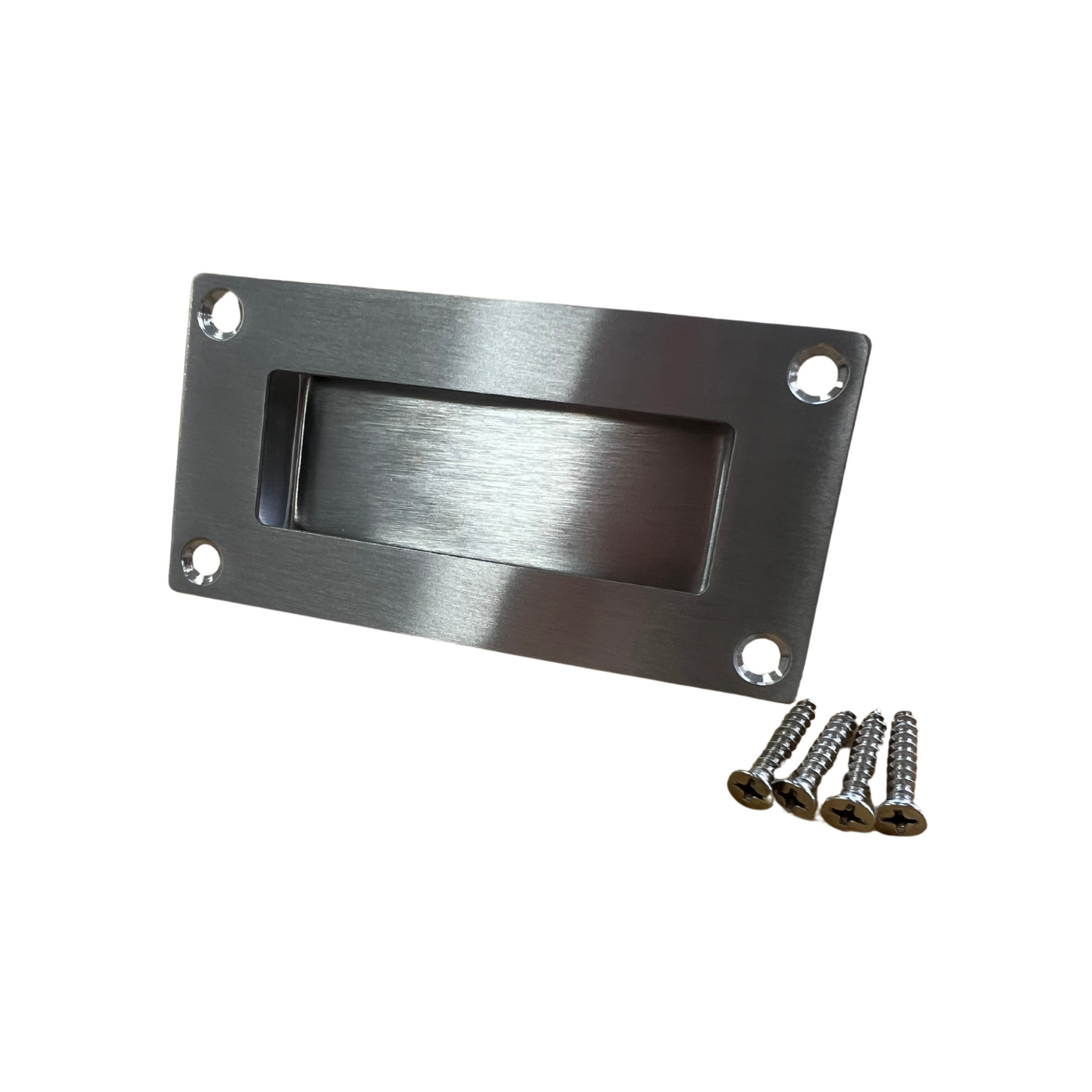 Flush Recessed Cabinet Pull Handle - Stainless Steel