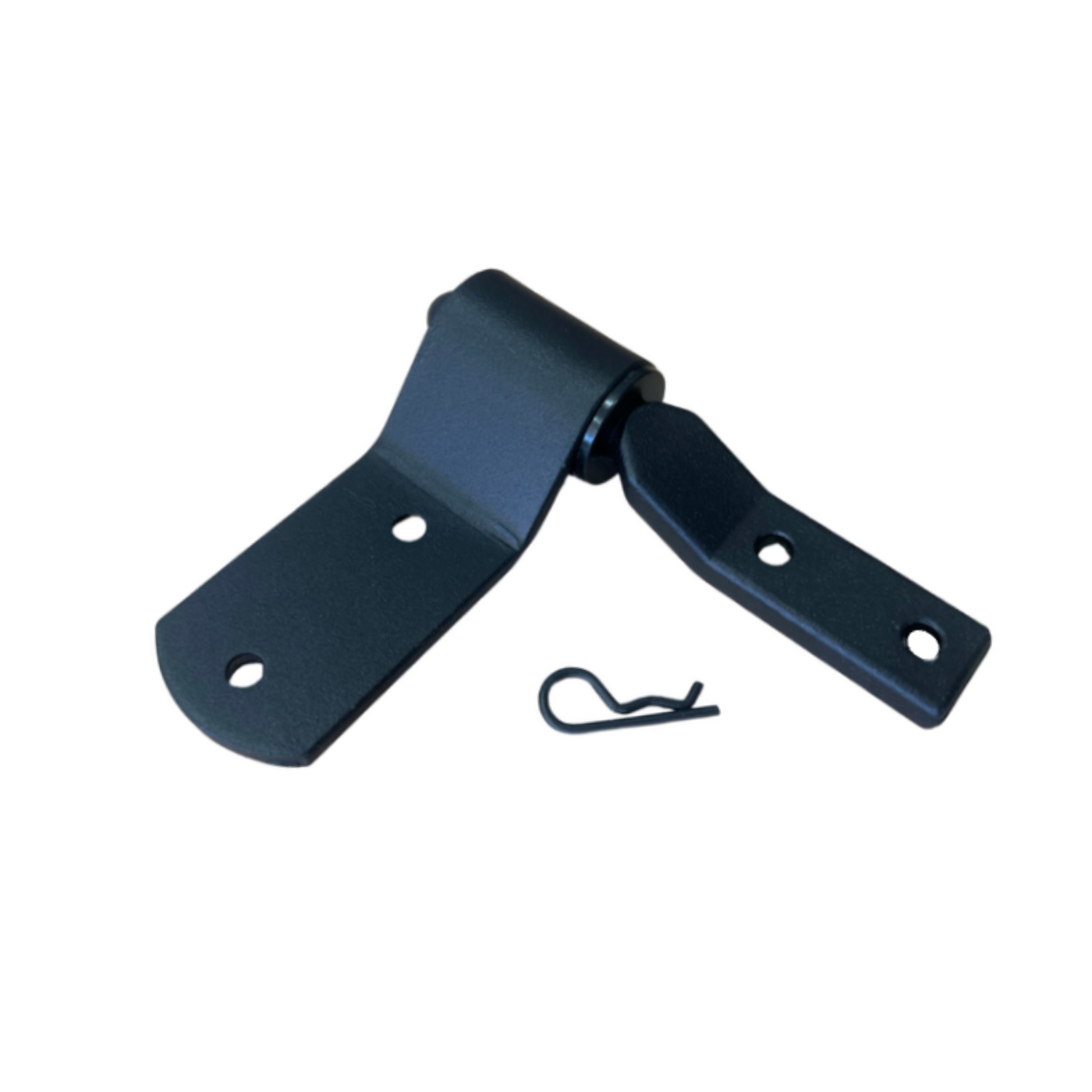 106mm Long Zinc Plated UV Resistant Black Texture Drop Side Hinge