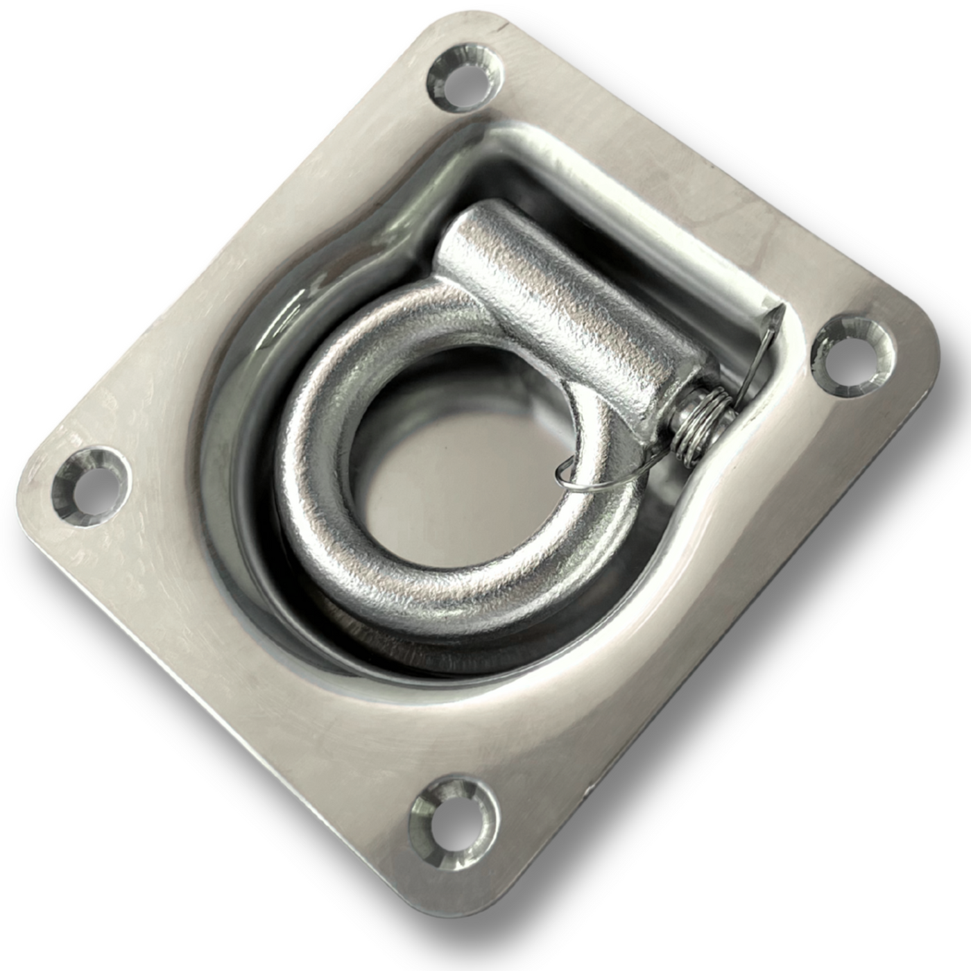 Recessed Spring Loaded Lashing Ring - Stainless Steel