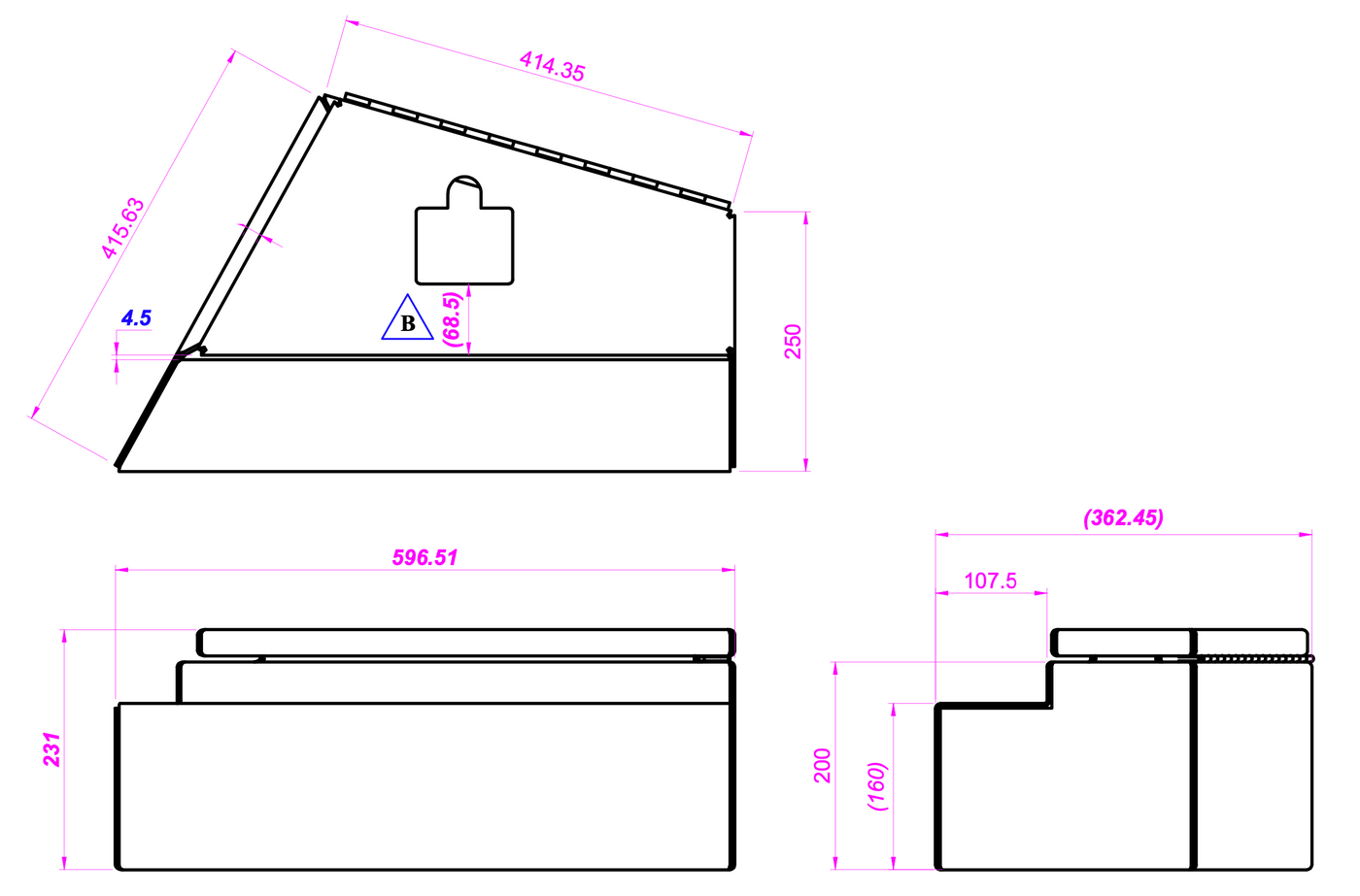 Storemaster - Under Tray Aluminium Toolbox 600 mm