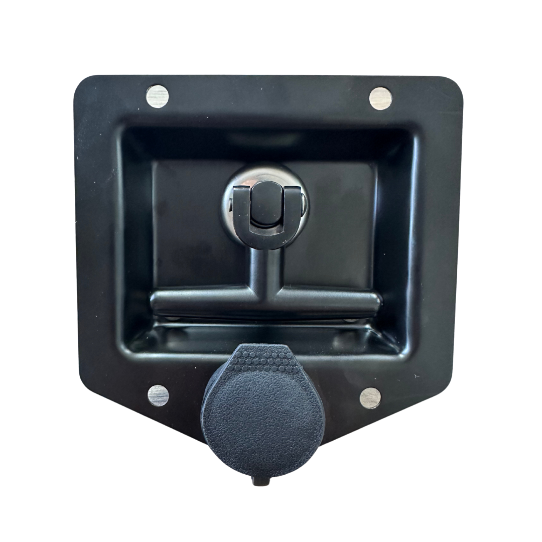 T Lock Straight Heavy Duty Black Powder Coated