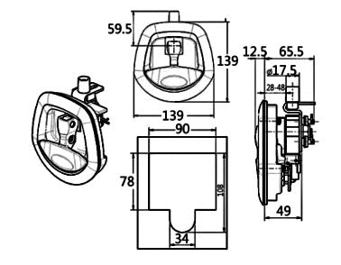 Whale Tail Compression Lock - Chrome - TSF Direct