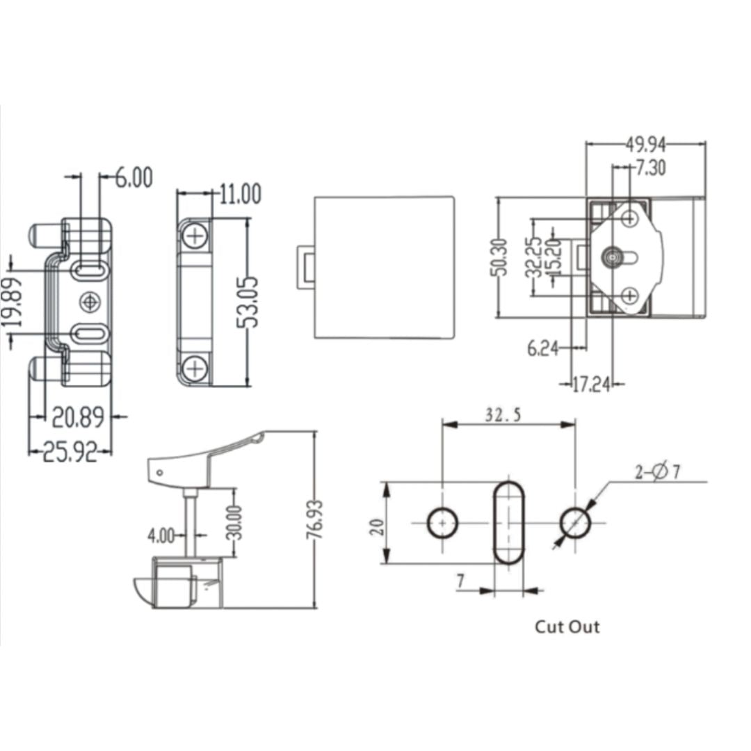 Cabinet Latch - Chrome - TSF Direct