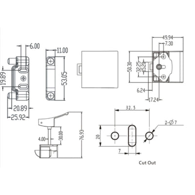 Cabinet Latch - Chrome - TSF Direct