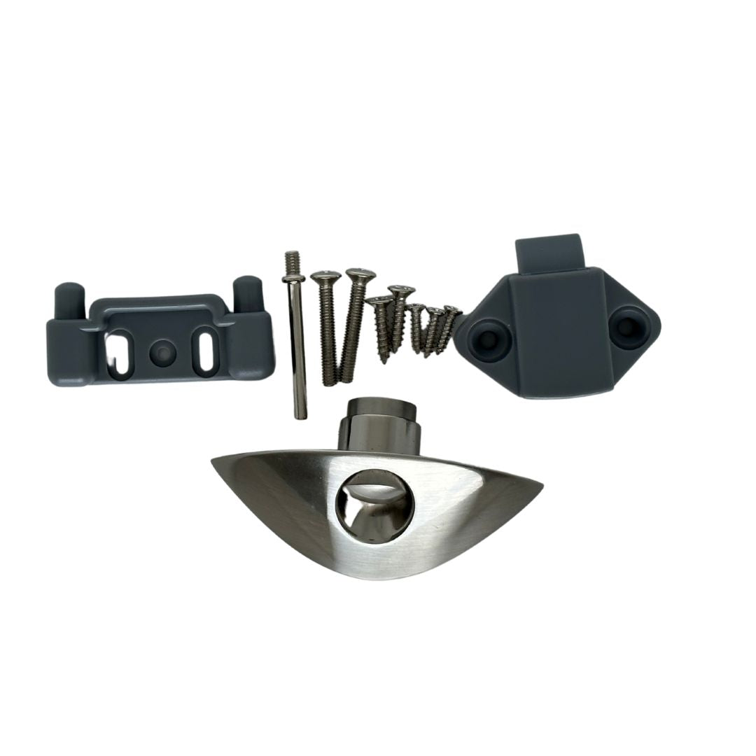 Half Moon Shell Push Latch - Brushed Nickel - TSF Direct