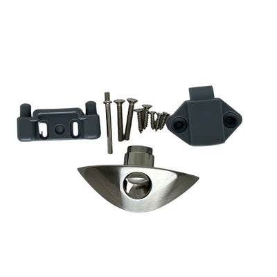 Half Moon Shell Push Latch - Brushed Nickel - TSF Direct