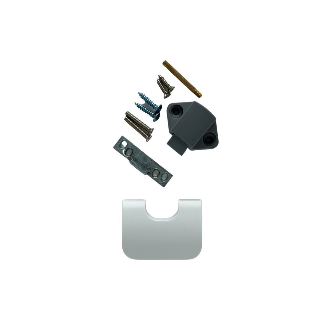 Satin White RF Latch  Complete - TSF Direct