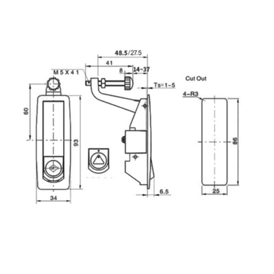Lift and Turn Compression Latch with Lock - TSF Direct